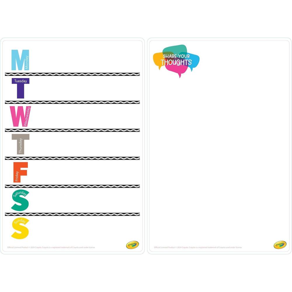 imageDry Erase Weekly Calendar  Memo Board  Whiteboard for Home School Classrooms or Office Use Large Size White