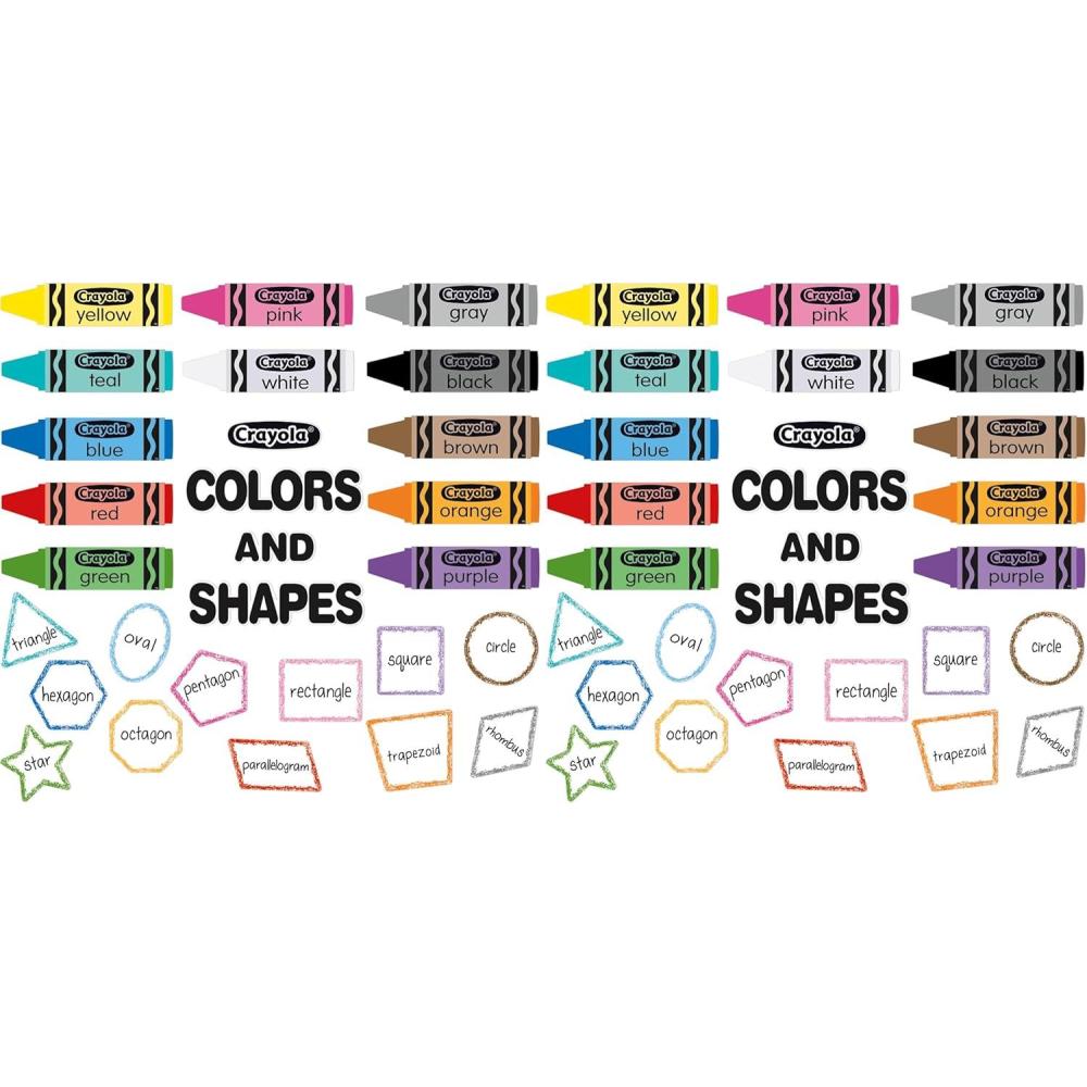 imageEureka Colors ampamp Shapes Bulletin Board Set 28 Pieces EU847813OSFA Pack of 2