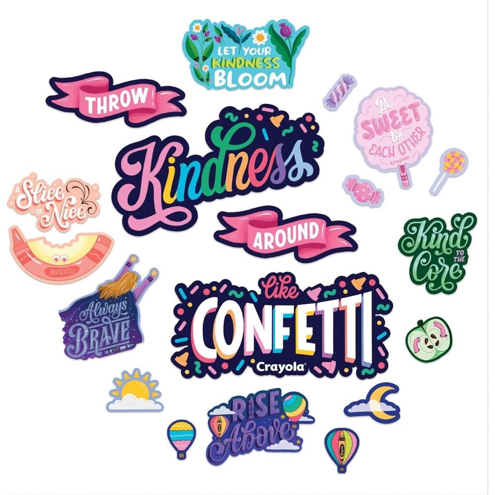 imageEureka Crayola Colors of Kindness Classroom Bulletin Board Set for Teachers 21 Pieces