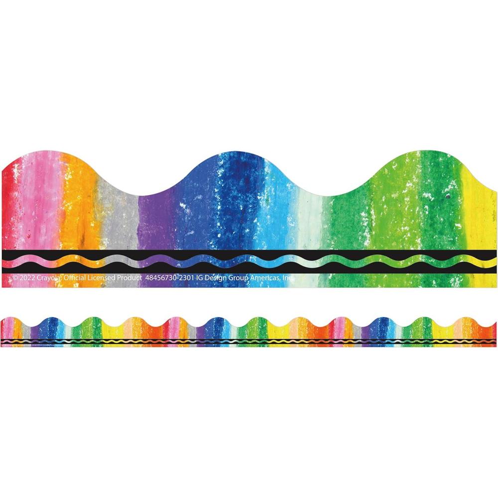imageEureka Crayola Colors of Kindness Decorative Classroom and Bulletin Board Trim for Teachers 225quot Wide 12 Strips for 37 Total Feet37 x 225