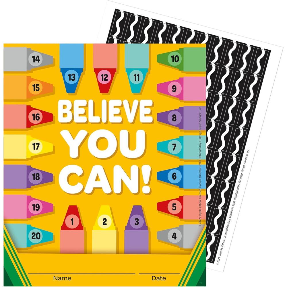 imageEureka Crayola Mini Student Sticker Reward Charts for School or Home 5quot x 6quot 36 Charts and Over 700 StickersOS