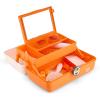 Caboodles On-The-Go-Girl Case(White Orange School Spirit)