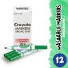Crayola 12 Count Washable Bulk Markers, Green(Green)