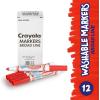 Crayola 12 Count Washable Bulk Markers, Green(Red)