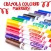 Crayola Broad Line Markers – Black (12ct), Markers for Kids, Bulk School Supplies for Teachers, Nontoxic, Marker Refill with Reusable Box(Black)