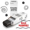 Crayola Broad Line Markers – Black (12ct), Markers for Kids, Bulk School Supplies for Teachers, Nontoxic, Marker Refill with Reusable Box(Black)