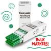Crayola Broad Line Markers – Black (12ct), Markers for Kids, Bulk School Supplies for Teachers, Nontoxic, Marker Refill with Reusable Box(Green)