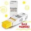 Crayola Broad Line Markers – Black (12ct), Markers for Kids, Bulk School Supplies for Teachers, Nontoxic, Marker Refill with Reusable Box(Yellow)