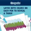 Crayola Color Changing Markers (8ct), No Bleed Markers for Adult Coloring, Dual Sided Marker Set, Cool Art Supplies, Gift for Teens(Color Change)