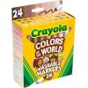 Crayola Colors of The World Markers (24 Count), Skin Tone Markers for Kids, Coloring Book Supplies, Skin Colored Markers, Gifts for Kids