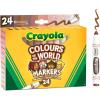 Crayola Colors of the World Colored Pencil Set (24ct), Skin Tone Colored Pencils for Kids, Coloring Book Pencils, Gifts for Kids(Maxi Tip Markers)