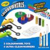 Crayola Colourwhirls (3ct), Spin Art Toy, Battling Spinning Top Toy for Kids, 1 Launcher, Arts & Crafts Kit, Gift for Boys & Girls, Ages 6, 7, 8(Multpack)
