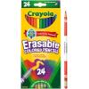 Crayola Erasable Colored Pencils (24ct), Kids Coloring Pencils for Coloring Books, Assorted Colors, Arts & Crafts Supplies, Gifts, Ages 6, 7, 8