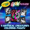 Crayola Glow Fusion, Glow in The Dark Coloring Set with Markers, Alien & Monster Coloring Pages, Gift for Kids(Deluxe)