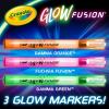 Crayola Glow Fusion, Glow in The Dark Coloring Set with Markers, Alien & Monster Coloring Pages, Gift for Kids(Deluxe)