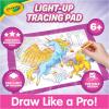 Crayola Light Up Tracing Pad – Blue, Drawing & Tracing Projector for Kids, Holiday & Christmas Gifts for Girls & Boys, Sketching Light Box Table, Toys for Kids, Ages 6+(Pink)