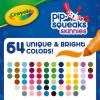 Crayola Pip-Squeaks Skinnies Washable Markers (64ct), Mini Markers for Kids, Coloring Markers, Craft Supplies, Kids Holiday Gift, 3+(64 Count (Pack of 1))