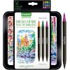 Crayola Sketch & Detail Dual-Tip Markers (16ct), Adult Coloring Set, 32 Colors, Fine & Brush Tip Art Markers, For Calligraphy & Drawing(Brush & Detail)