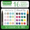 Crayola Sketch & Detail Dual-Tip Markers (16ct), Adult Coloring Set, 32 Colors, Fine & Brush Tip Art Markers, For Calligraphy & Drawing(Brush & Detail)