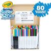 Crayola Supertips Washable Markers (80ct), Bulk Teacher Supplies for Classrooms, Kids Markers for Back to School, Ages 3+ [Amazon Exclusive](1 Count (Pack of 1))