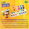 Crayola Washable Kids Paint Set (50pcs), Includes Watercolor & Washable Paints, Painting Paper, Paint Sponge, Kids Paint Brushes