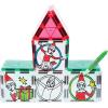 CreateOn Crayola Elf on The Shelf Paint On Tiles, Magnetic Building Tiles Kit with Crayola Paint Tubes | Christmas Holiday Craft Toy | 18-Piece Magnetic Construction & Painting Set for Kids Ages 3+