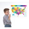 Dry Erase USA Map – Whiteboard for Home, School Classrooms, or Office Use, Great for Teachers and Kids, Large Size, White