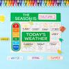 Eureka Crayola Colors and Shapes Classroom Calendar Bulletin Board Set for Teachers, 28 Pieces