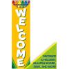 Eureka Crayola Welcome Vertical Classroom Banner for Teachers, 12″ x 45″
