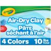 Crayola Air Dry Clay, Classic Colors, Bulk (4) Set of 2.5 lb. Resealable Buckets, Modeling Clay Alternative for Kids