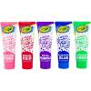 Crayola Bathtub Fingerpaint 5 Color Variety Pack, 3 Ounce Tubes (Bluetiful Blue, Screamin’ Green, Radical Red, Flamingo Pink, Royal Purple) Color Your Bath Easily Washable Finger Paints
