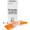 Crayola Broad Line Markers – Black (12ct), Markers for Kids, Bulk School Supplies for Teachers, Nontoxic, Marker Refill with Reusable Box(Orange)