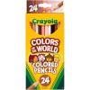 Crayola Colors of the World Colored Pencil Set (24ct), Skin Tone Colored Pencils for Kids, Coloring Book Pencils, Gifts for Kids(Colored Pencils)