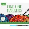 Crayola Fine Line Markers for Adults (40ct), Skinny Marker Set for Adult Coloring Books, Stocking Stuffer for Teens, Aesthetic Art Supplies, Stress Relief Activity