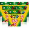 Crayola Jumbo Crayons Bulk, 6 Sets of 16 Large Crayons for Toddlers & Kids, School Supplies, Gifts [Amazon Exclusive](16 Count (Pack of 6))