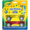 Crayola PIP-Mobiles Rolling Chassis Accessory for Magnetic Building Tiles – Add Wheels to Crayola PIP-Tile Sets – STEM Learning Toy for Kids Ages 3+ – Creative Educational Travel Toy – 2-Pack (Bold)