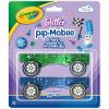 Crayola PIP-Mobiles Rolling Chassis Accessory for Magnetic Building Tiles – Add Wheels to Crayola PIP-Tile Sets – STEM Learning Toy for Kids Ages 3+ – Creative, Educational Toy – 2-Pack (Glitter)