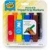 Crayola Triangle Toddler Markers (8ct), Easy Grip Washable Markers for Toddlers, Arts & Crafts Supplies, Coloring for Young Kids, Nontoxic