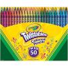 Crayola Twistables Colored Pencil Set (50ct), Stocking Stuffer for Kids & Teens, No Sharpen Colored Pencils For Kids Coloring Books, Drawing & Sketching, 4+