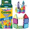 CreateOn Crayola Doodle Magnetic Tiles, Building Set for Kids, Magnetic Building Toys for Kids, STEM Travel Toys for Boys and Girls Ages 3+, 14-Piece Set (Doodle)(Retro)