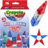 CreateOn Crayola Doodle Magnetic Tiles, Building Set for Kids, Magnetic Building Toys for Kids, STEM Travel Toys for Boys and Girls Ages 3+, 14-Piece Set (Doodle)(Red  White and Blue)