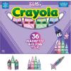 CreateOn Crayola Glitter Magnetic Tiles, Building Set for Kids, Magnetic Building Toys for Kids, STEM Easter Toys for Boys and Girls Ages 3 and Up, 36-Piece Set (Glitter)