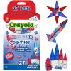 CreateOn Crayola Red, White & Blue Glitter PIP Magnetic Tiles, Magnetic Kids’ Building Toys, Classroom Sensory Blocks, STEM Learning Travel Toys for Boys and Girls, 27-Piece Set