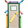 Eureka Crayola Crayons Door, Window, and Bulletin Board Go-Around Classroom Decorations for Teachers, 12 Pieces