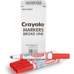Crayola 12 Count Washable Bulk Markers, Green(Red)