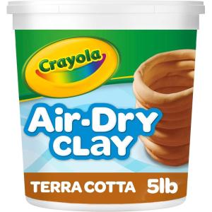 Crayola Air Dry Clay for Kids (5lbs), Reusable Bucket of Terra Cotta Clay for Sculpting, Bulk Arts and Crafts Supplies, Ages 3+