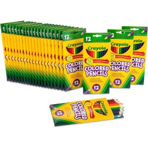 Crayola Bulk Colored Pencils for Kids (24pk) – 12 Assorted Colors, Art Supplies For Crafts & Coloring Books, Bulk Preschool & Kindergarten Classroom Supplies