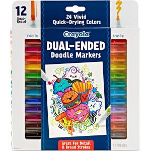 Crayola Color Changing Markers (8ct), No Bleed Markers for Adult Coloring, Dual Sided Marker Set, Cool Art Supplies, Gift for Teens(Dual-Ended)
