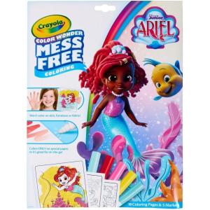 Crayola Color Wonder Disney Junior Ariel Mess Free Coloring Pages, Gift for Toddlers, Travel Activity, Disney Coloring, Ages 3+(Ariel)