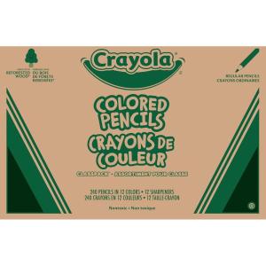 Crayola Colored Pencils Classpack (240ct), Bulk Colored Pencils for Kids, 12 Colors, Coloring Supplies, Must Have Teacher Classroom Essentials for School